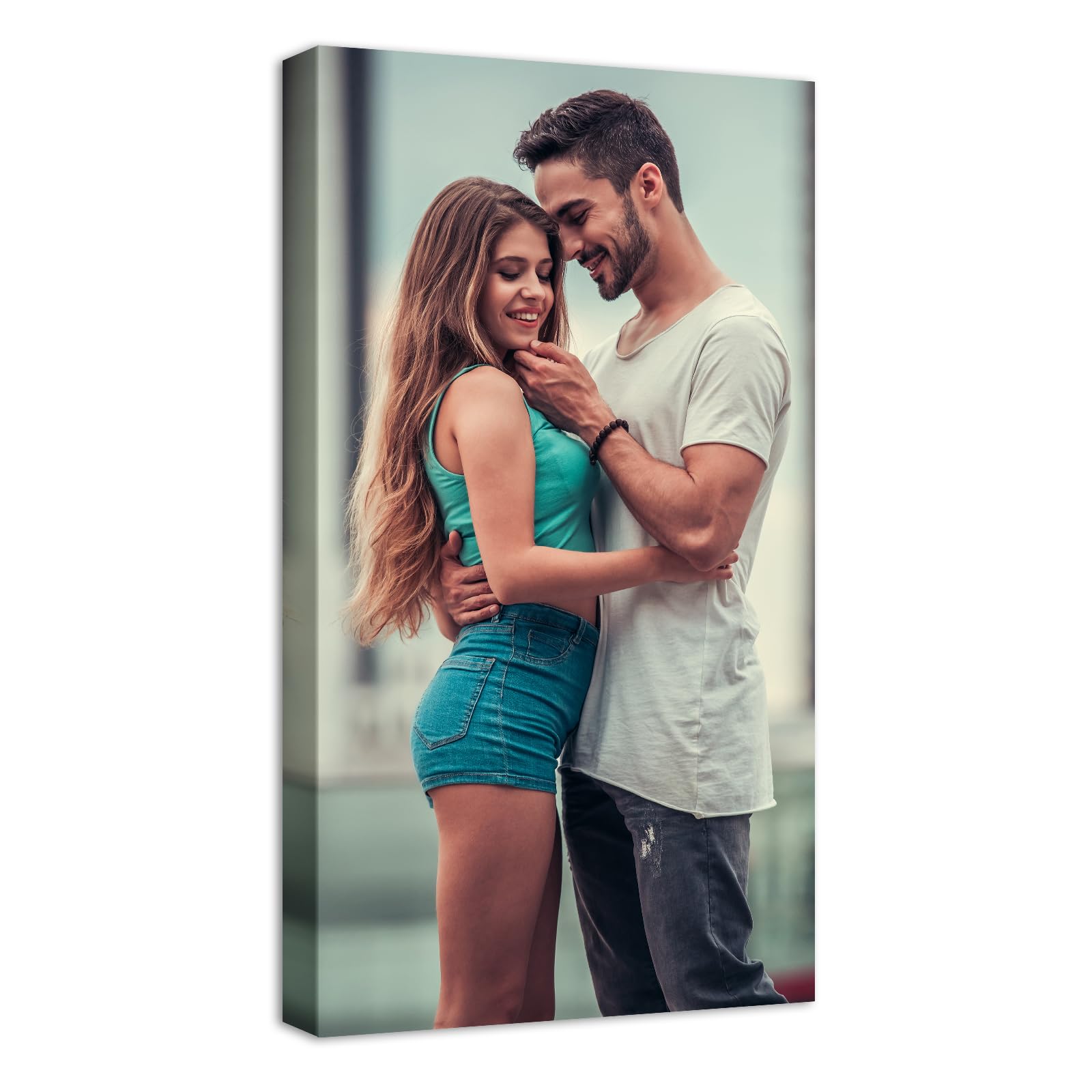 Jiuqinghua Personalized Custom Framed Canvas Prints With Your Photos - Photo On Canvas Wall Art Perfect for Bedroom Living Room Wedding Baby Pet