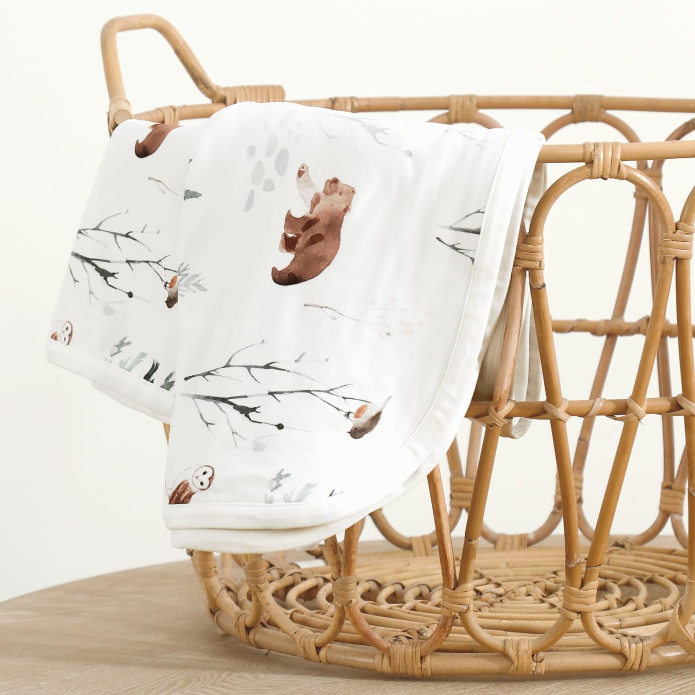 GRSSDER Baby Blankets Super Soft Stretchy Jersey Swaddle Blanket 2 Pack for Girls and Boys, Double Layer Reversible Receiving Blankets 34 x 44, Extra Large for Swaddling, Squirrel & Jungle - Image 7