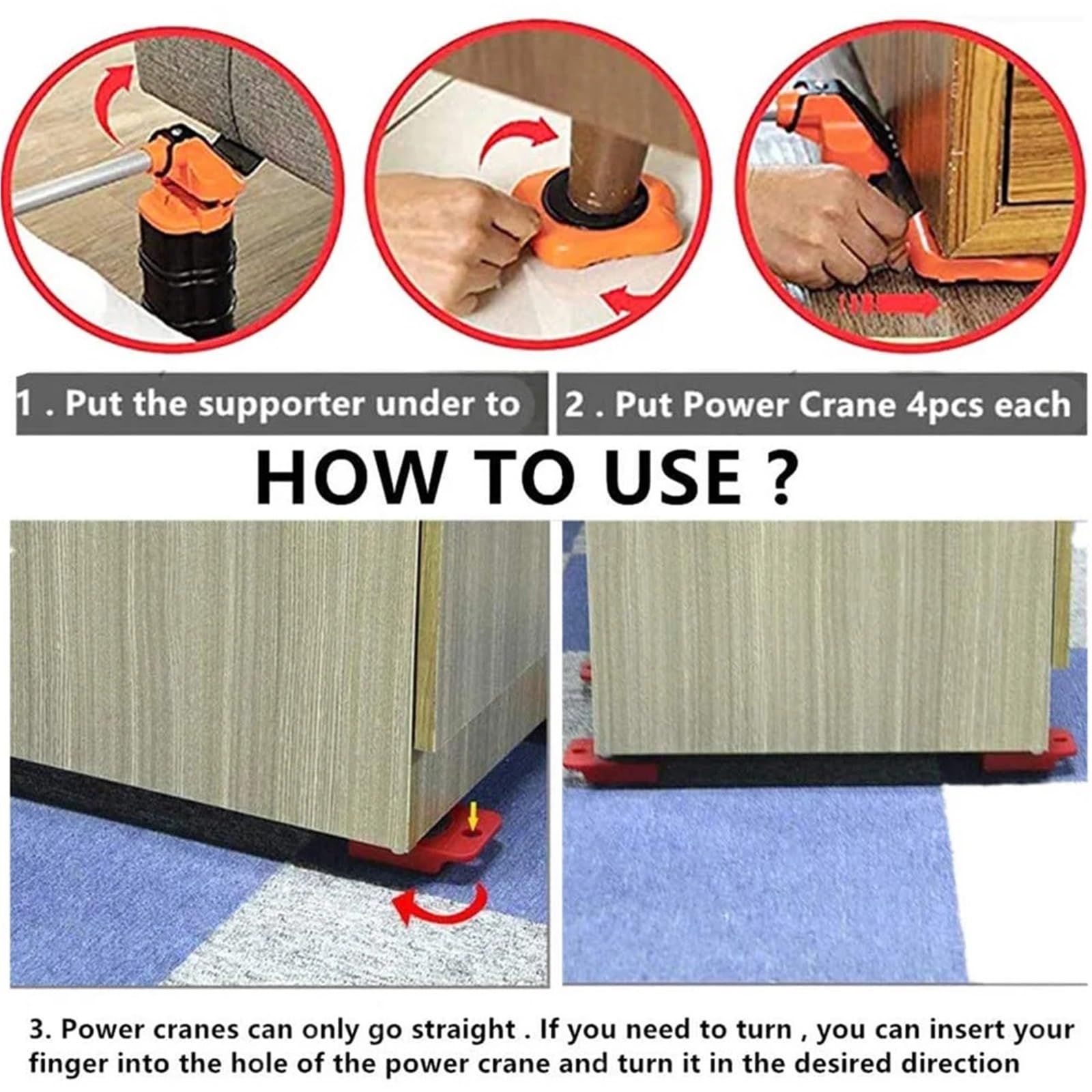 Kit di trasloco per mobili pesanti, set da 13 pezzi con ruote e strumenti di sollevamento, attrezzatura essenziale per un facile trasporto e riposizionamento di oggetti pesanti