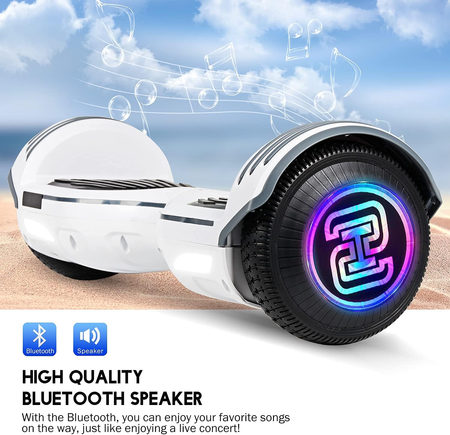 SISIGAD Hoverboard, With Bluetooth And Colorful Ghana