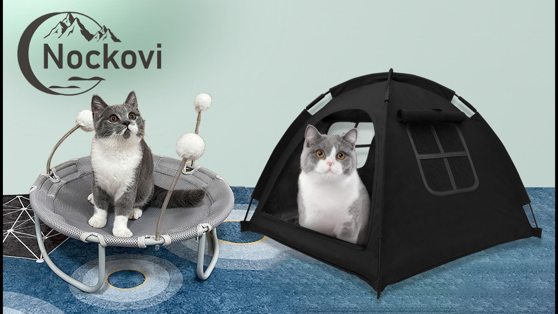 Watch Nockovi Black Cat Tent House installation video on Amazon Live