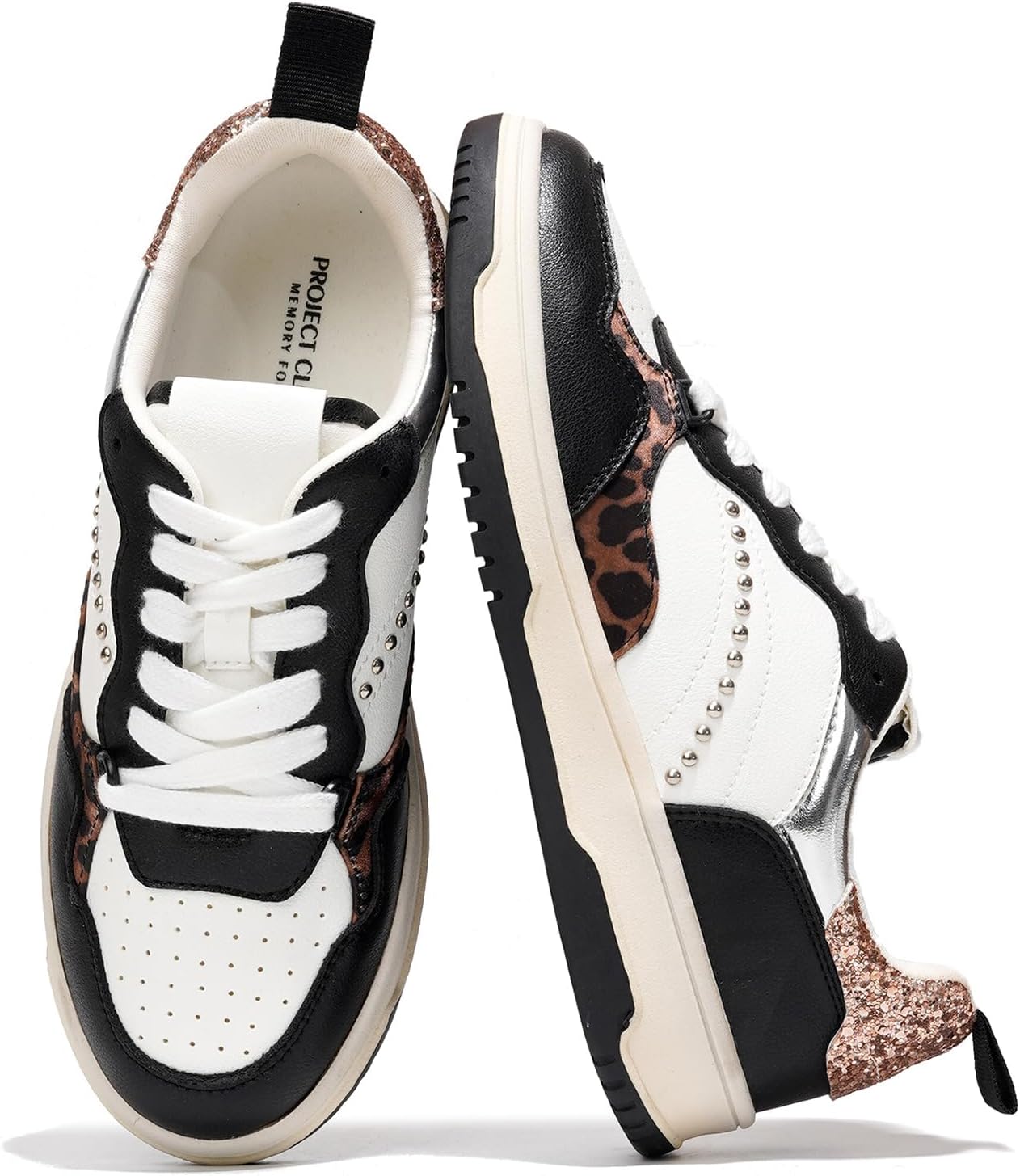 Project Cloud Sneakers for Women – Dunks Woman Comfortable Memory Foam Shoes for Women Footwear, Vegan Leather Women’s Fashion Sneakers, Non-Slip Womens Sneakers Machine Wash (Kiki)