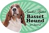 Prismatix Decal Basset Hound Car Magnets: Spoiled Rotten Basset Hound - Oval 6