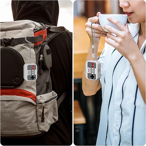 Miniatura 6 de KOREDA Funda protectora de silicona para AirPod Pro de 21 generación, diseño divertido de jugador de juegos con cordón para AirPods Pro de 21