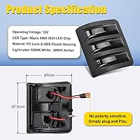 Vista 4 de Switchback - Luces LED para espejo lateral para Ford F250 F350 F450 F550 Super Duty 2008-2016, luces direccionales ámbar secuenciales, luces