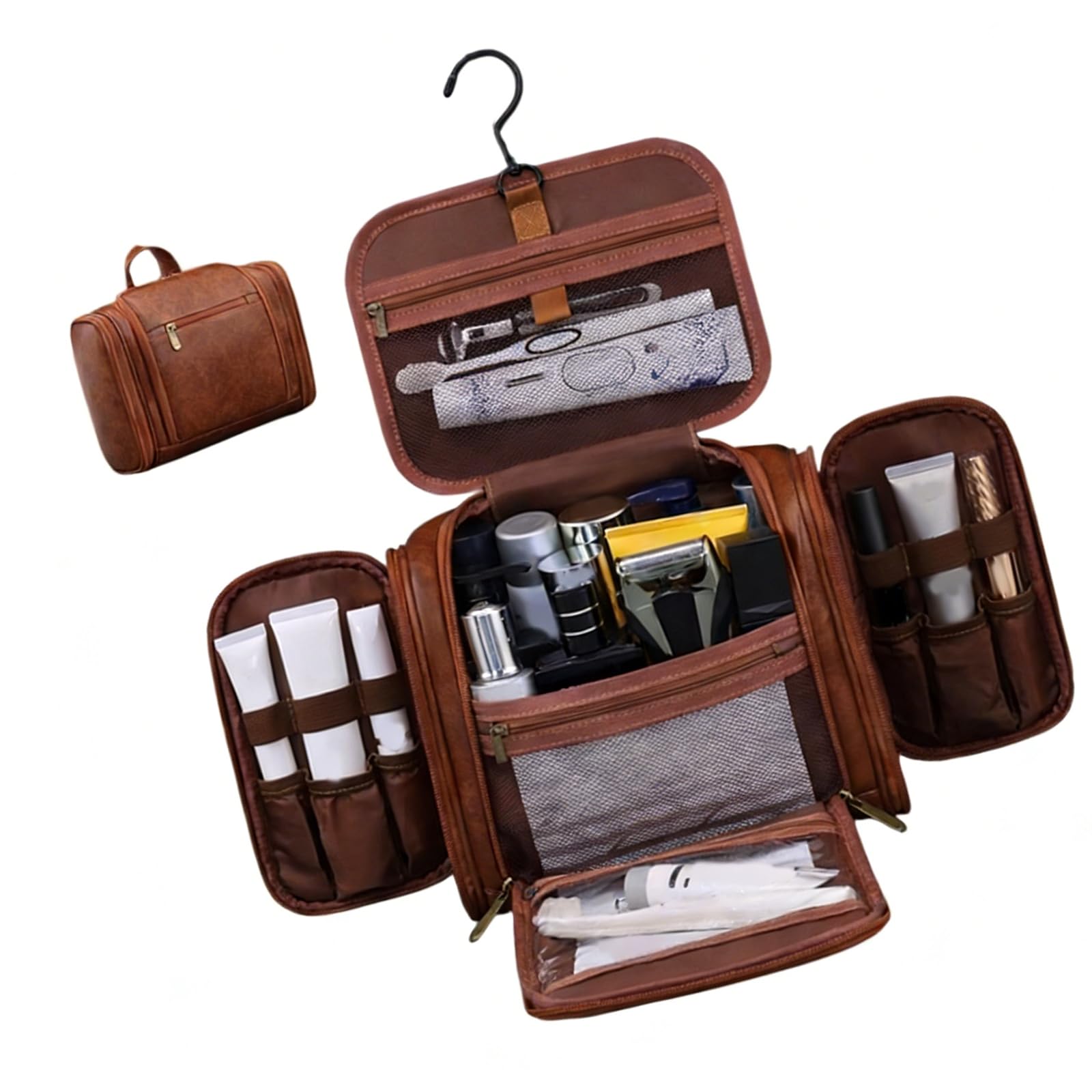Hkfgdjdl Large Hanging Toiletry Bag for Men Travel Bathroom Bag with Hook Hygiene Bags Organizers for Shower Shaving Grooming