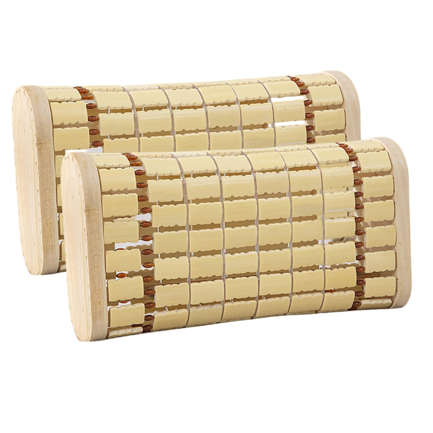 Oreiller de Sauna en Bambou Respirant 13.4x6.3 2 pièces Coussin de tête Portable et rafraîchissant pour hammam Spa Maison Bureau