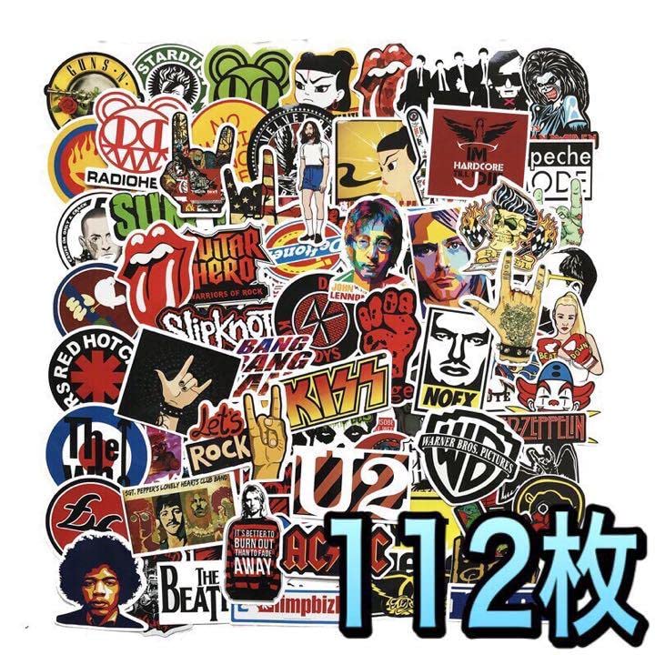 Amazon.co.jp: 02番 洋楽 ロックバンド ステッカー 112枚 パンク/音楽