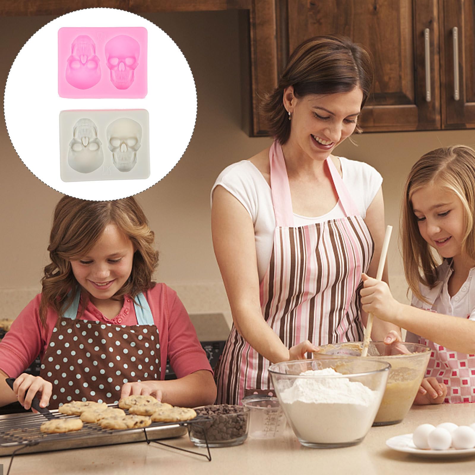 Abaodam 16 Piezas Molde de Silicona Rosa para Fondant y Bombones, Resistente al Agua Olor, Adecuado para DIY y Manualidades de Repostería Casera