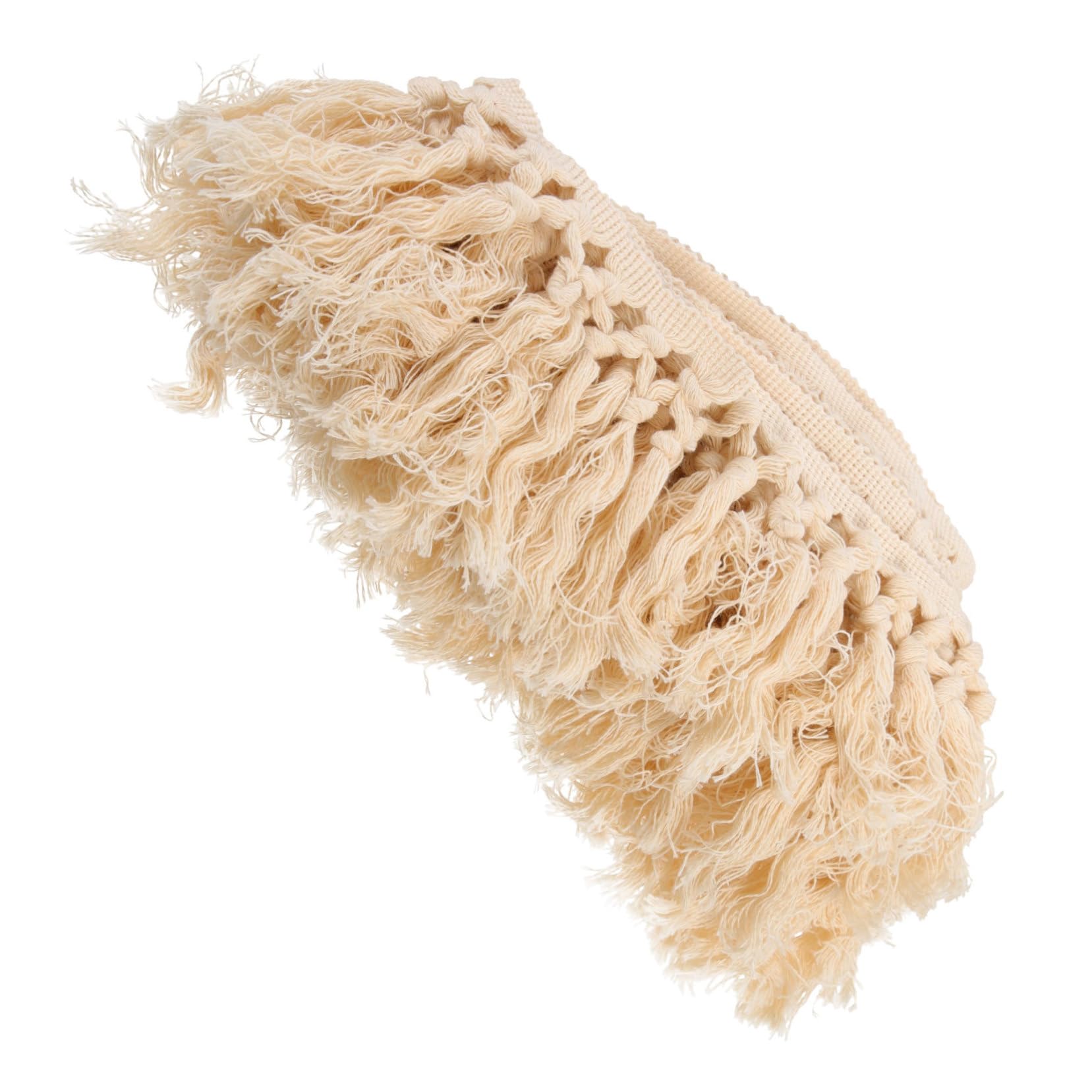 Dekorative Quastenborte aus Polyester 5m Beige für Vorhänge