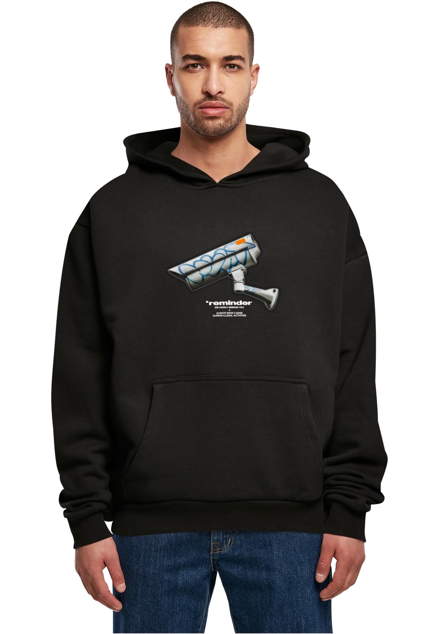 Mister Tee Bluza oversize z kapturem CCTV Ultraheavy