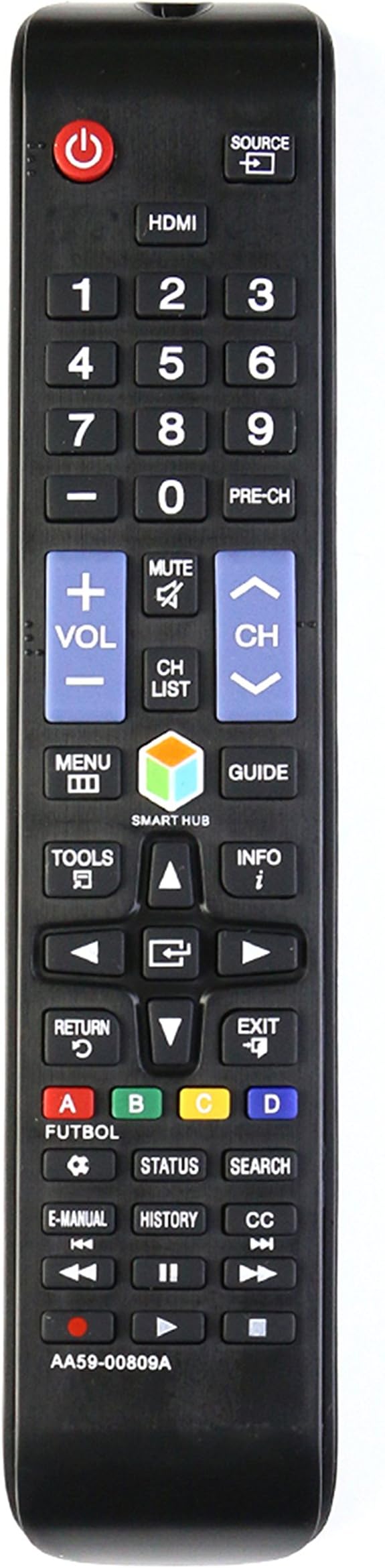 AA59-00809A Replaced Remote fit for Samsung TV UN50F5500 UN40FH5303F HG26NA477PF UN60F6200F UN50F5500AFXZP UN40FH5303FX UN46FH5303FX UN46FH5303FXZP UN50FH5303FX UN50FH5303FX and More Smart TV