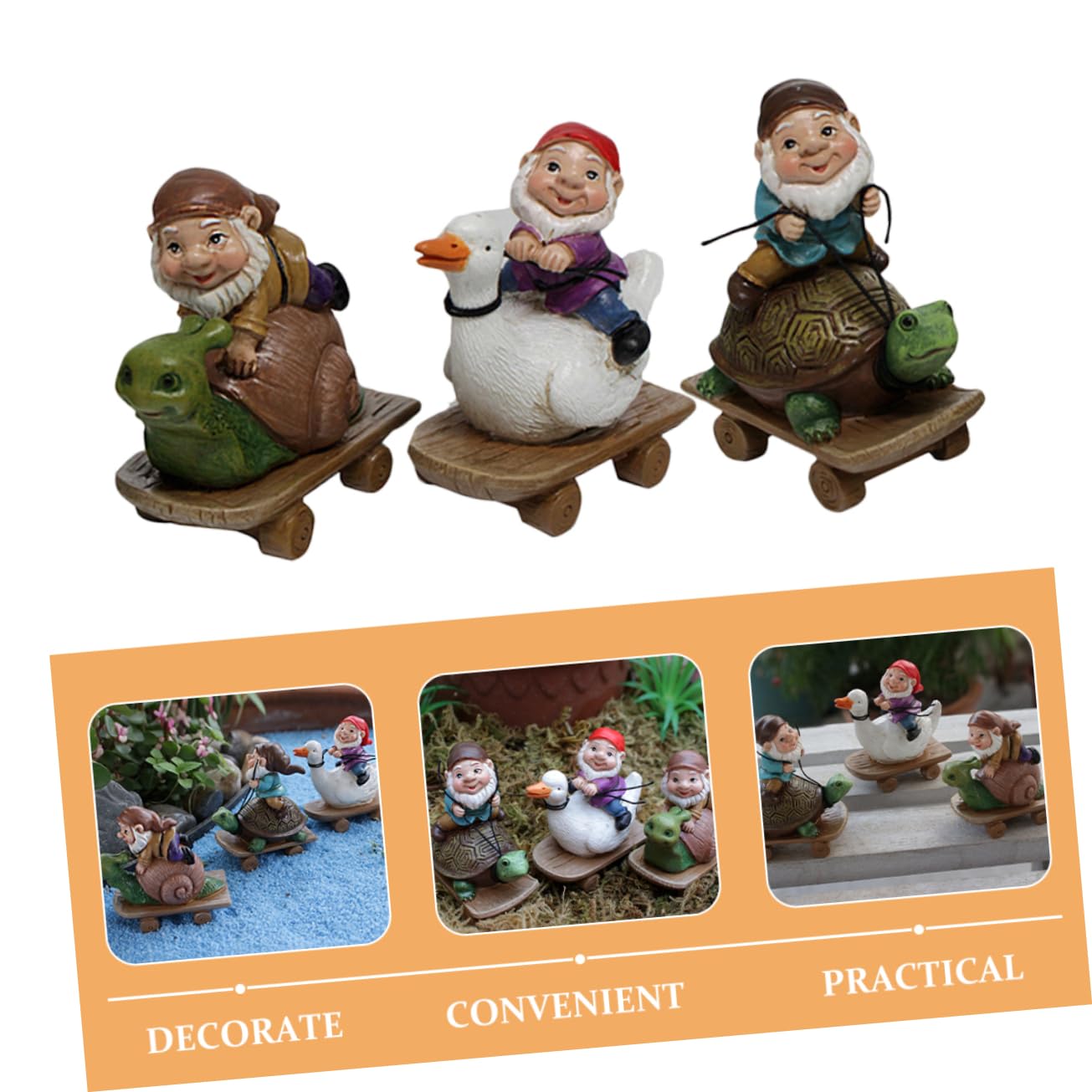 BESPORTBLE 12stücke Teiliges Lustiger Gartenzwerge Resin Deko Figuren Für Garten Und Balkon Kompakte Mini Zwergornamente Herbstdekoration Für Gartenliebhaber Und Sammler