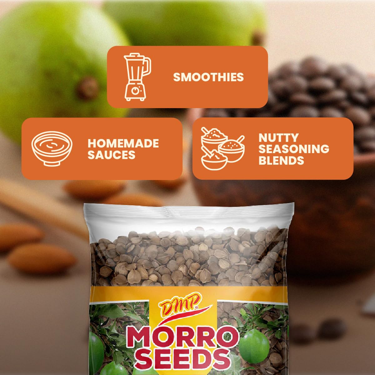 De Mi Pais Morro Seeds - Semillas de Morro for Horchata Drink, Orgeat, and Groceries - Premium Quality Seeds for Authentic Flavor, Perfect for Traditional Beverages -12 Oz, 6-Pack
