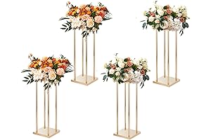 VEVOR Gold Metal Column Wedding Centerpiece Stands for Any Occasion