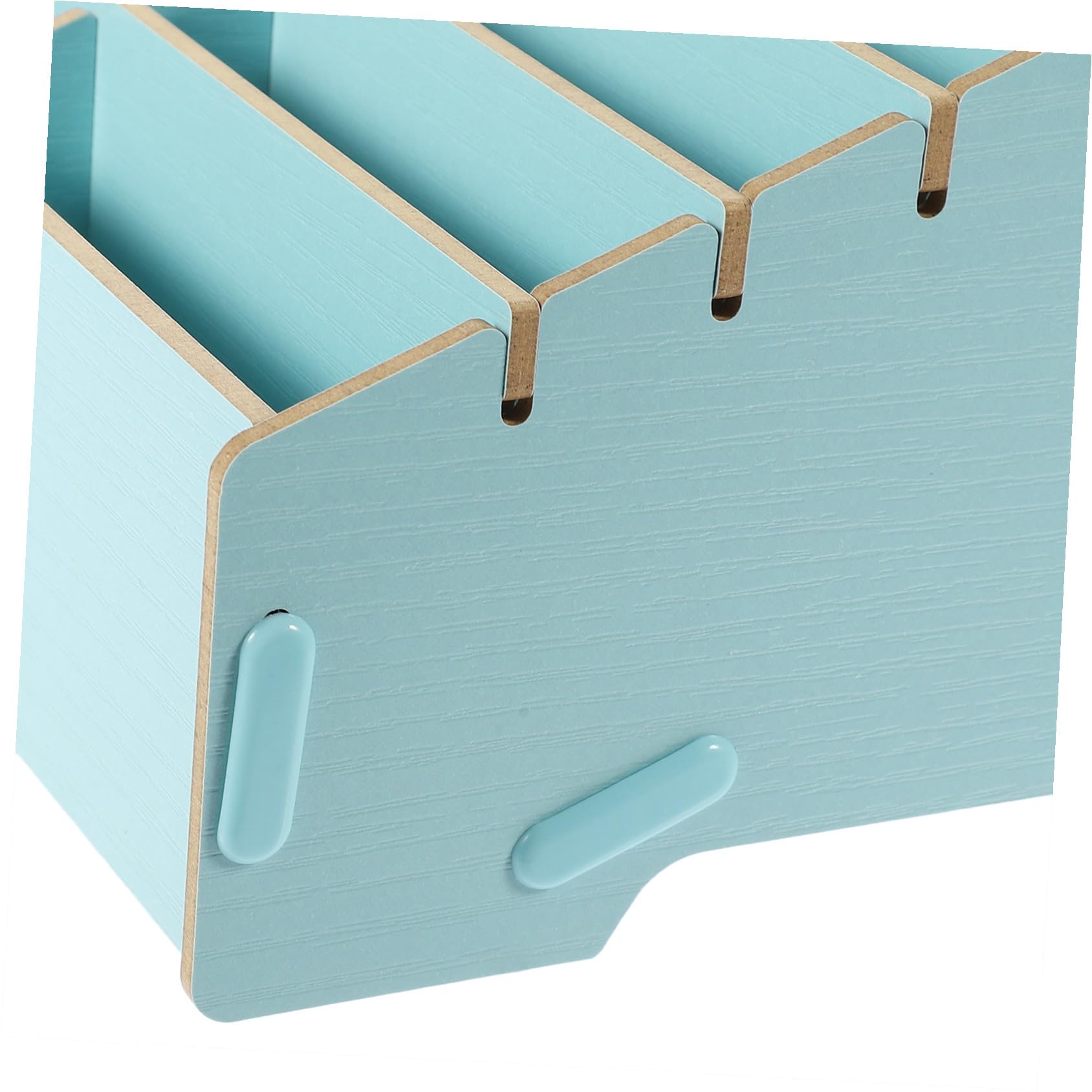 Cabilock Caja Organizadora de Madera Soporte Múltiples Compartimentos y Almacenamiento para Teléfono Móvil Adecuado para Aula y Escritorio