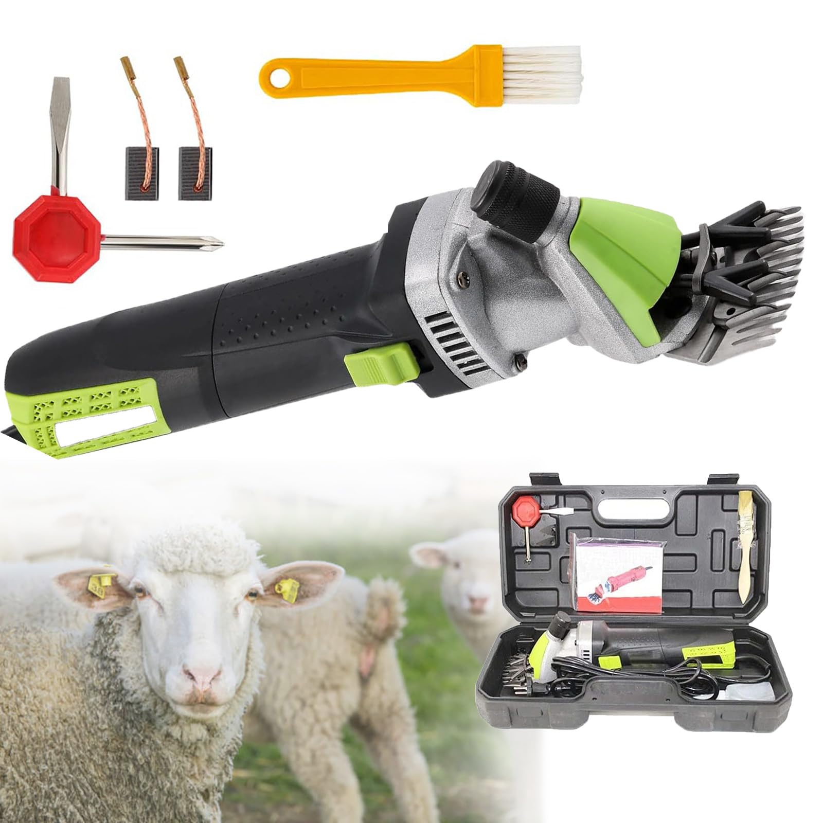 Cesoie Elettriche Professionali per Pecore, Tosatrice per Bestiame Agricolo, Tosatrice per Cavalli, Kit Elettrico per Toelettatura Animali,per Bovini Equini Capre Pony,220V