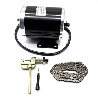 Electric Brushed Motor 24V 500W Brushed DC Electric Motor MY1020 Type Brushed Motor with 25 Roller Chain and Chain Breaker for 4-Wheel Go-Karts,Electric Bicycles,Mini Bike