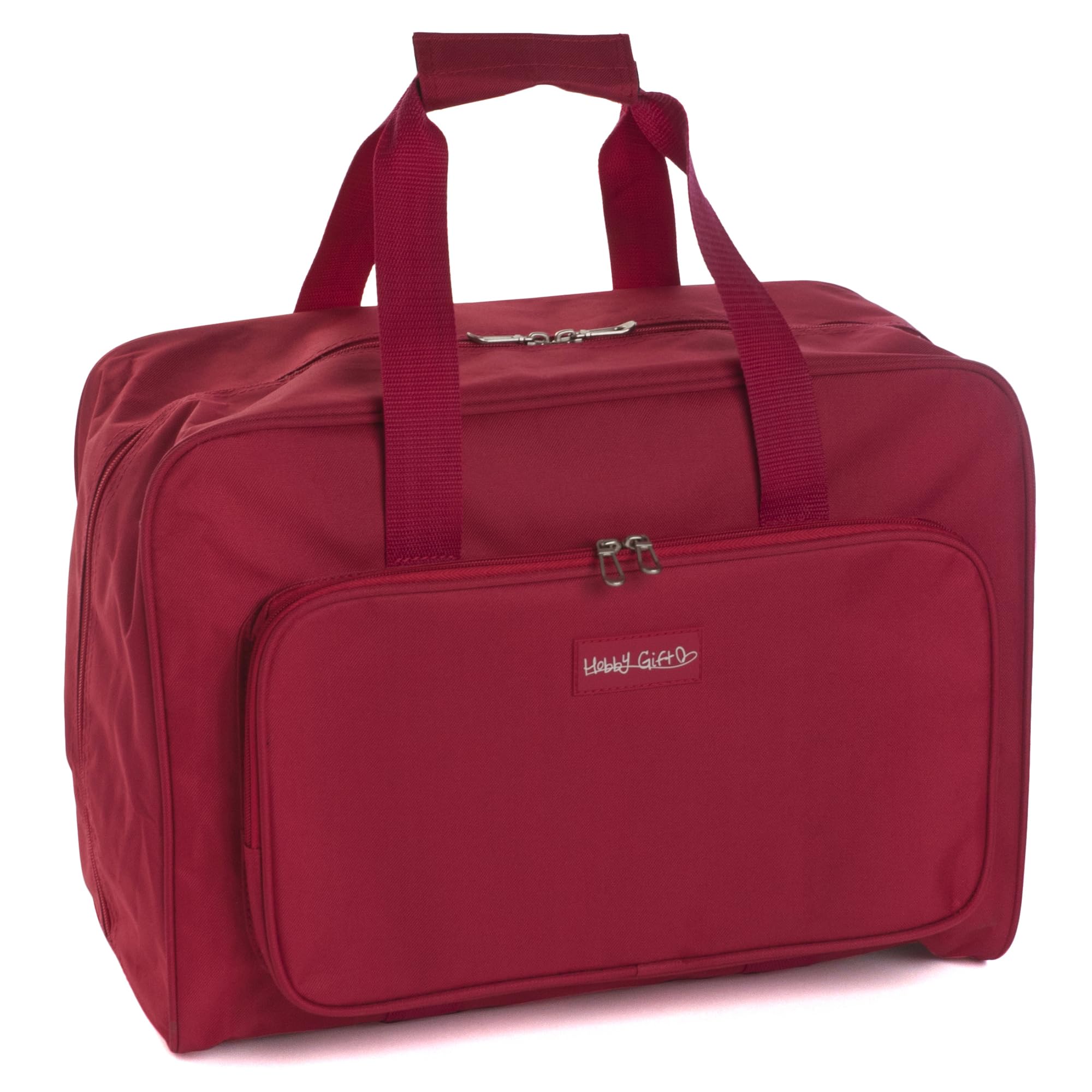 Hobby Gift Sewing Machine Bag Polyester Padded Carrying Bag Extra Accessories Storage, Red, 47 x 21 x 33 cm