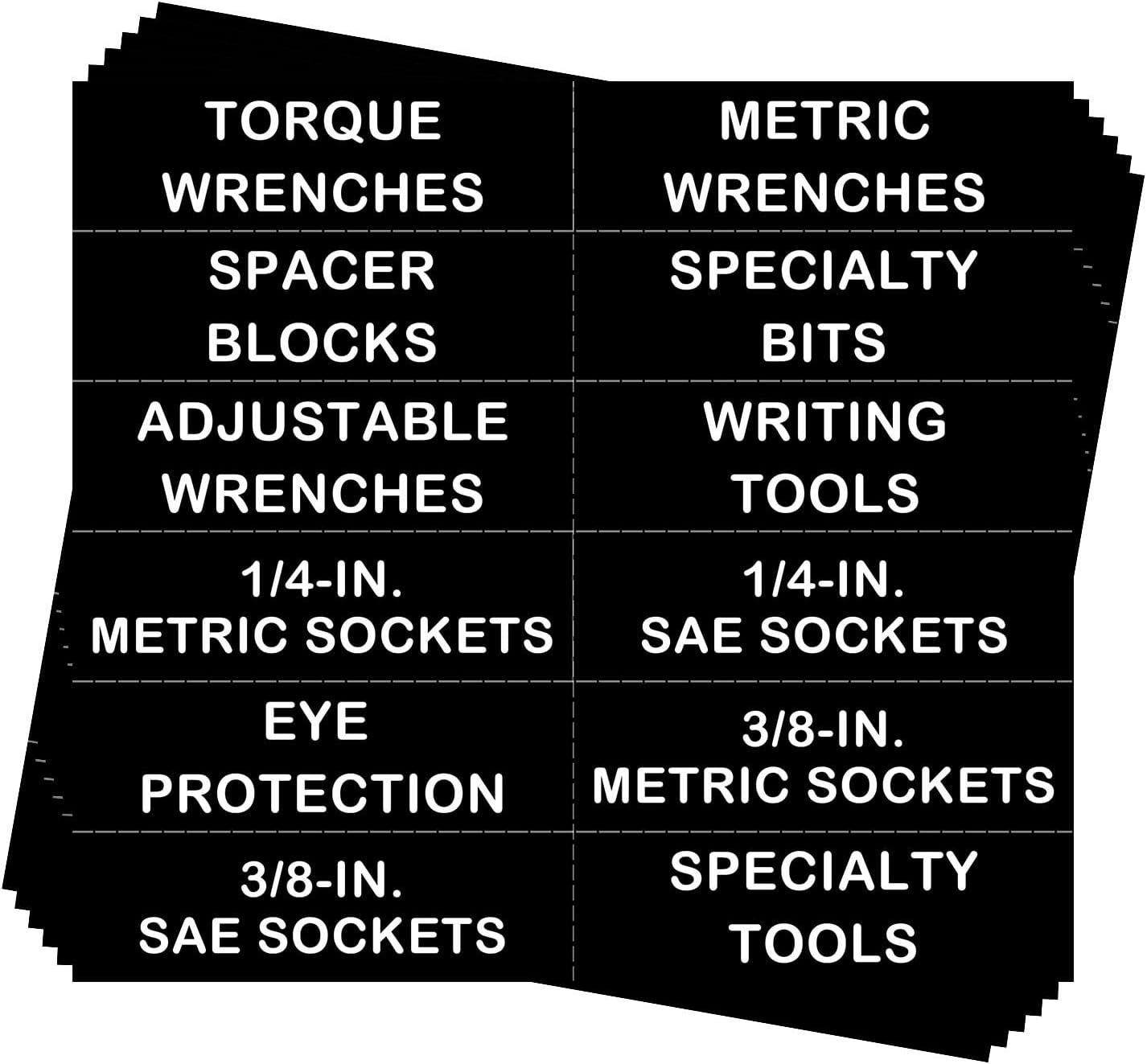 Magnetic Toolbox Labels,Strong Magnetic Pre-Printed Large Size Tool Chest Organizer Labels Strong Magnetic & Easy to Read Printing Fits All Brands of Steel Tool Box Drawers