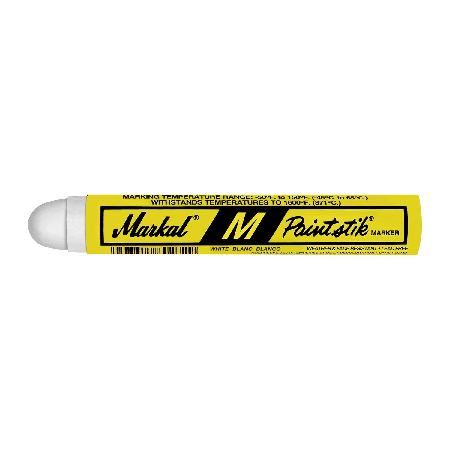 Markal 81920 M Paintstik Annealling and Heat Treating Solid Paint Marker (Up to 1600 F), White (Pack of 12)