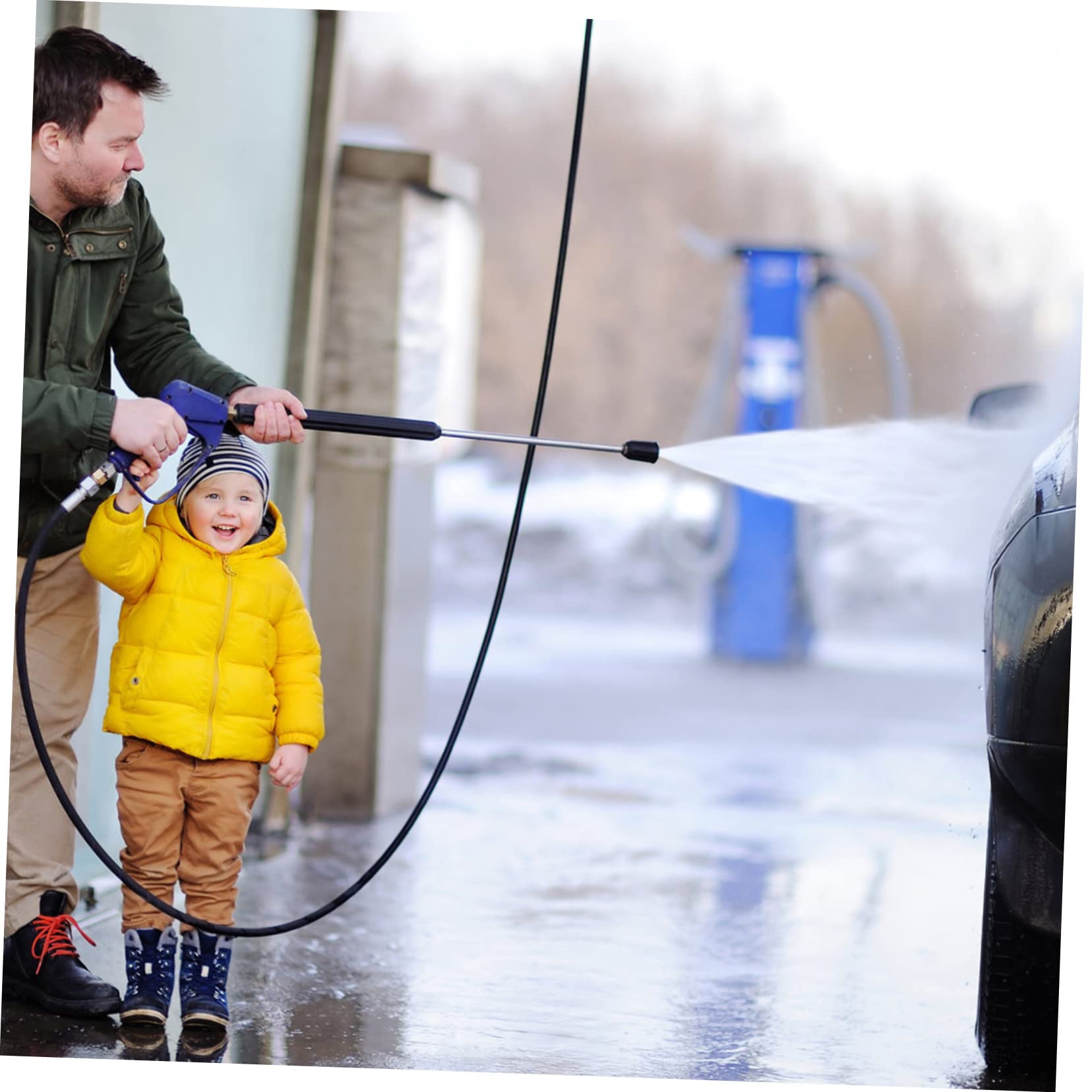 HANABASS Explosion-proof Pvc Garden Water Hose for Pressure Washer Car Cleaning 8m Long High Durability