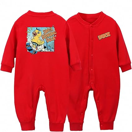Ghqyp Vetement Bebe Naissance Costume Bebe Convient Pour 0 15 Mois Printemps Et Automne Pur Coton Et Barboteuses Minces Douces Dessin Anime Photo Skate Boarding Canard Amazon Fr Vetements