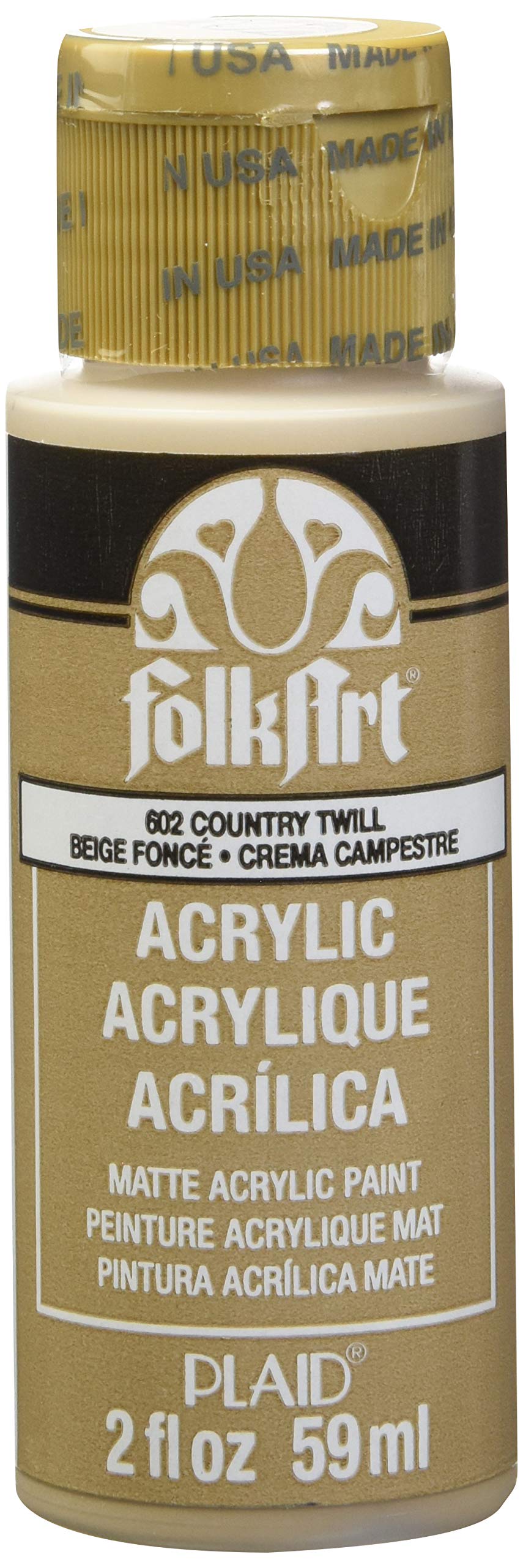FolkArtAcrylic Paint in Assorted Colors (2 oz), 602, Country Twill