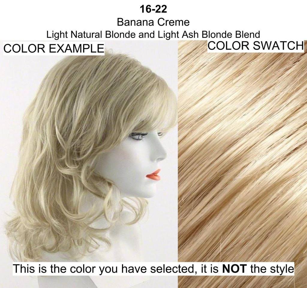 Breathless Ponytail Color 16/22 Banana Crème Easihair Hairpieces 8" - 10.5" Length Reversible Claw Clip Attachment Synthetic Straight Hair Layered Pony Clip On Bundle MaxWigs Hairloss Booklet