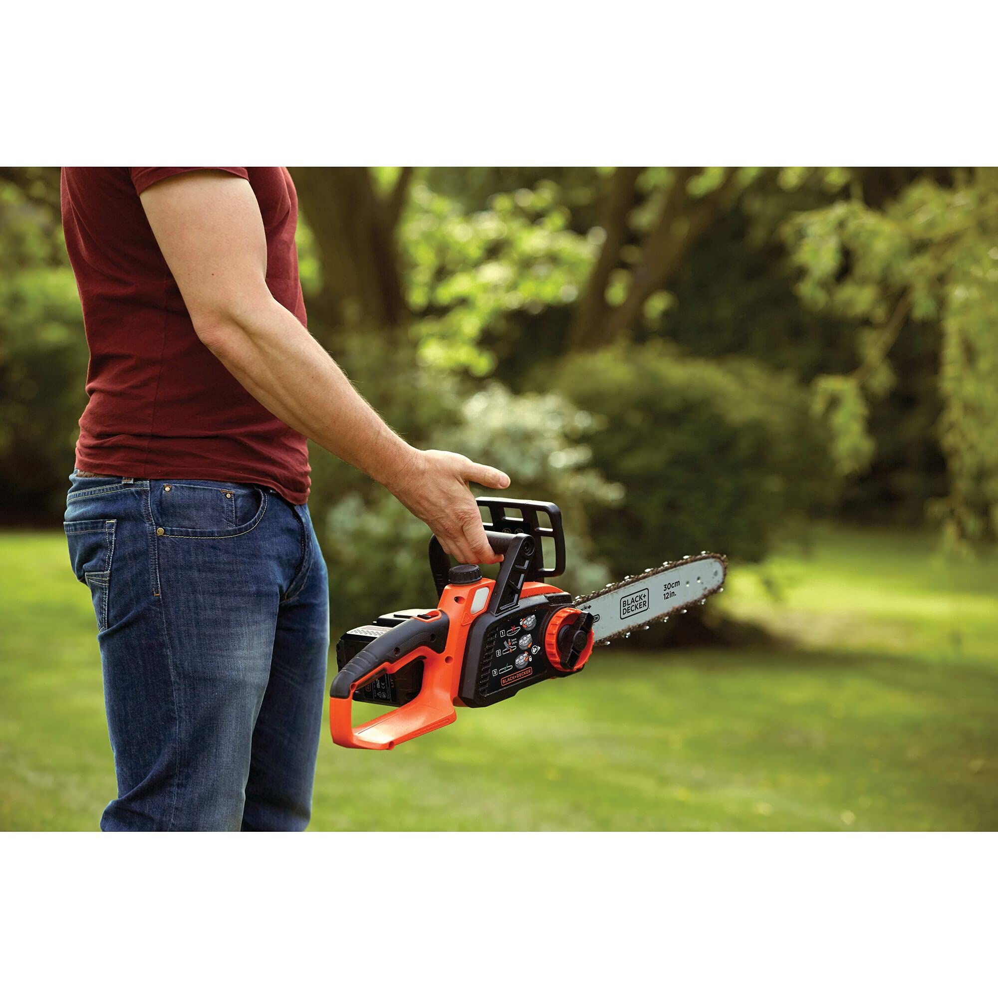 BLACK+DECKER GKC3630L20 Motosierra a batería 36V 2.0Ah Litio longitud de espada de 30 cm