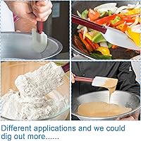 Vista 4 de Juego de 2 espátulas de silicona resistentes al calor para cocinar, espátula de goma (9.5 pulgadas)