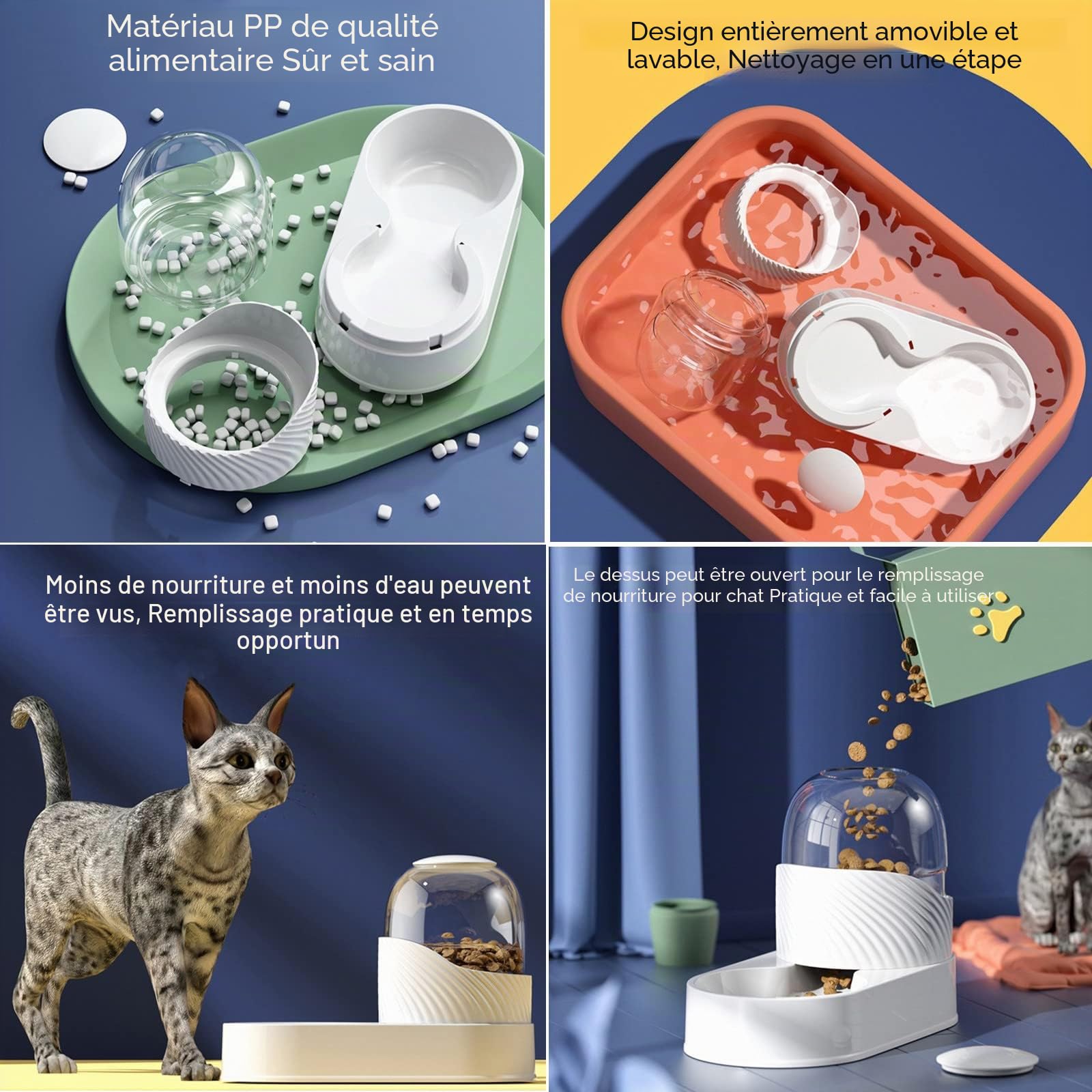 Mangeoire automatique pour chien et chat - Distributeur d'eau - 2 l - Gamelle auto-alimentée et arrosoir - Pour chiens de petite et moyenne taille