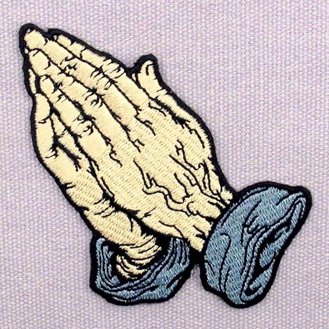 史上一番安い 祈り 祈る手 ハンド プレイングハンド 合掌 手 指 アイロン ワッペン 各種パーツ