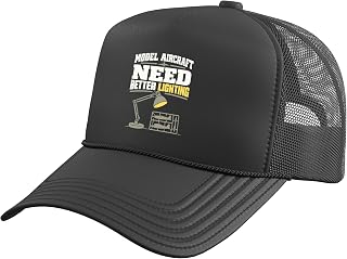 Model Airplane Scale Aircraft Model Builder Kit Gift Trucker Hat with Adjustable Mesh Back