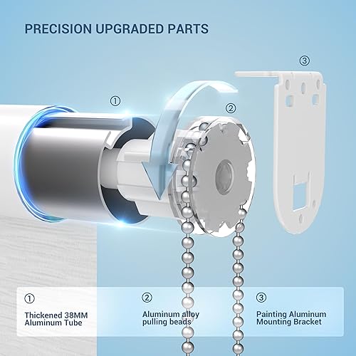Miniatura 4 de Persianas enrollables opacas de lino para ventana, protección de la privacidad, persianas de tela con aislamiento térmico para el hogar, dormitorio,