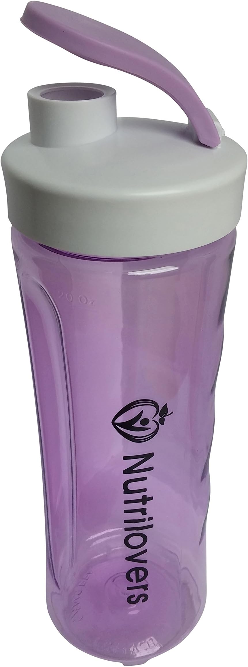 Nutrilovers Water Bottle 600ml Shaker purple
