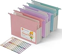 Vista 1 de Extra Capacity Hanging File Folders, 3.15" Reinforced Wheat Straw Expanding Hanging Folder Letter Size, Heavy Duty for Filing Cabinets, File