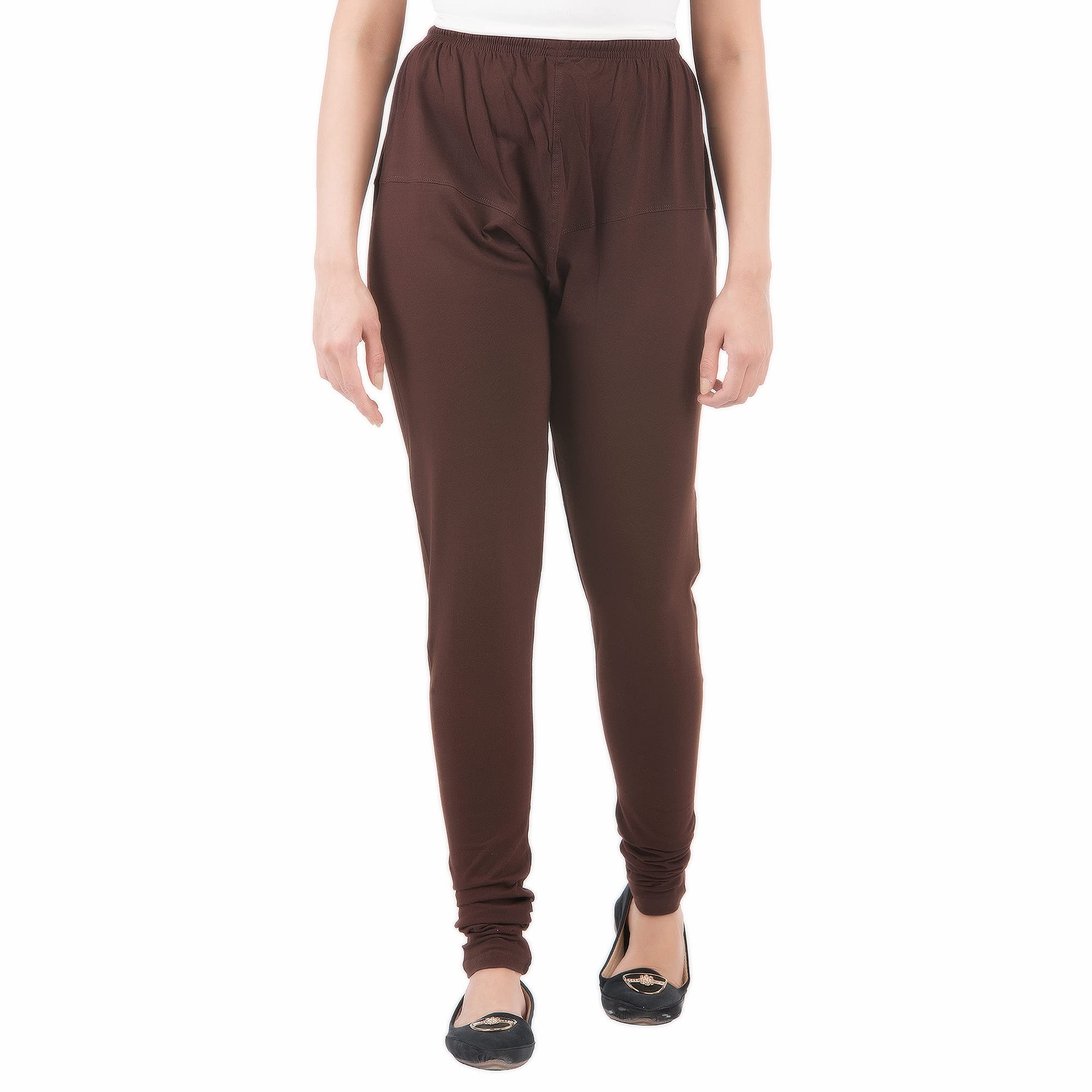 Traditions BazaarComfort Fit Churidar Full Length Leggings for Women and Girls - Free Size