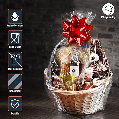 Miniatura 6 de Wrap Junky Rollo de celofán transparente de alta calidad de 0.118 in de grosor, 31.5 pulgadas x 100 pies (desplegado) plegado a 15.7 pulgadas,