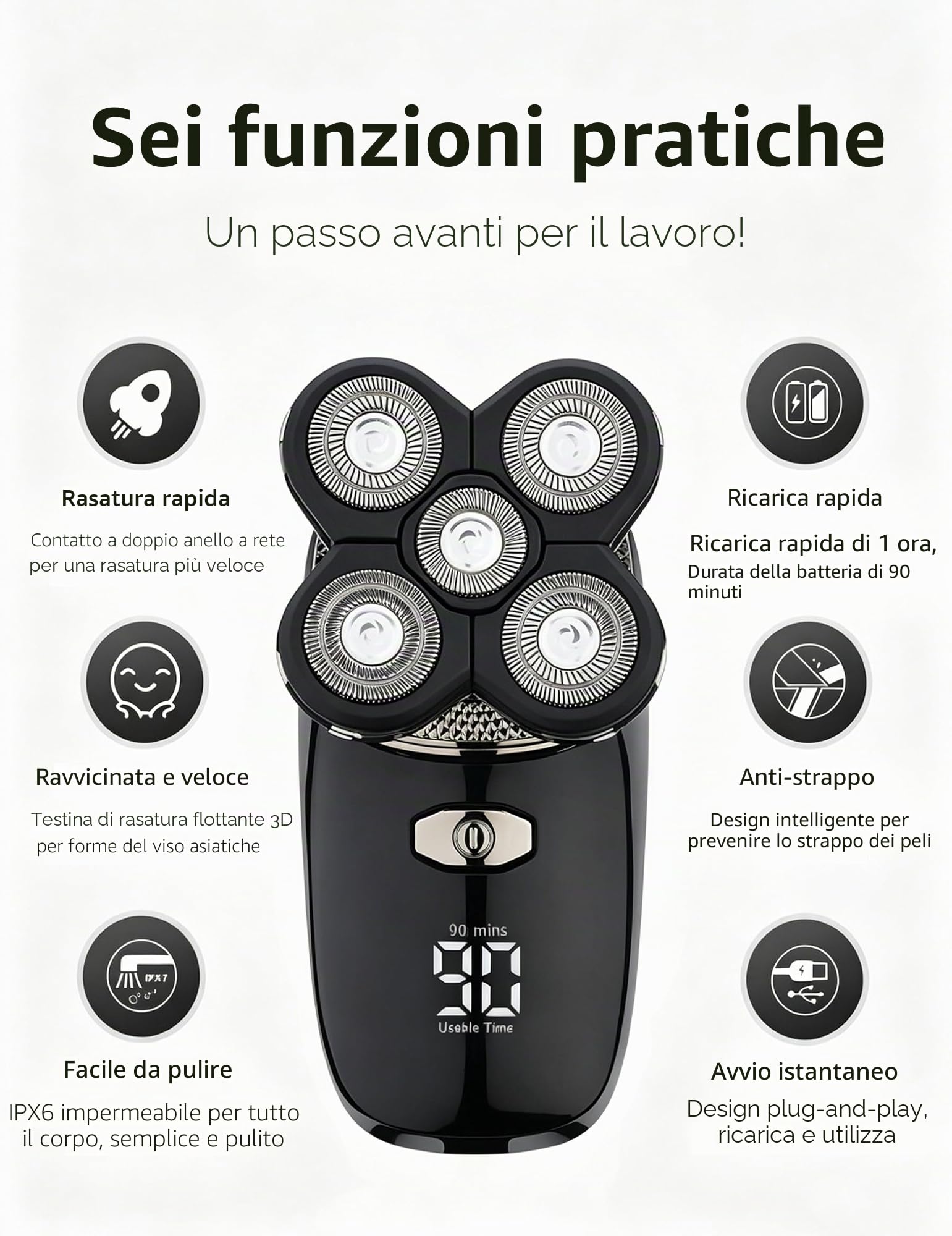 Bennii Rasoio Corpo, Bennii Butt Shaver Pro Corpo, Ricarica Impermeabile a 360°, Con Rifinitore per Peli Del Naso, Benniirasoio Intimo Testa Ecorpo, Portatile E Adatto per Viaggi Piacere