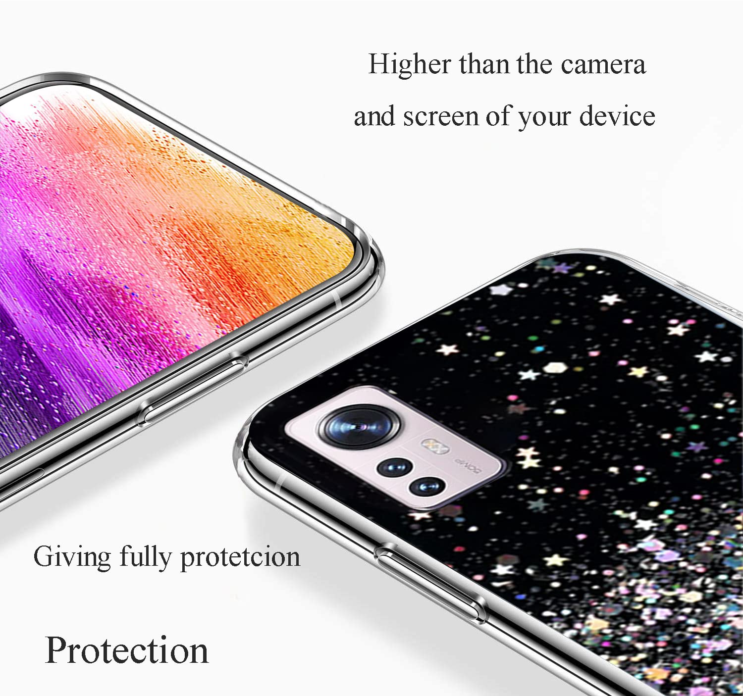 Protezione Glitter Custodia Per Xiaomi Redmi Note/10/11/12 Con Supporto Anello E Diamanti - Slim, Sottile, Con Kickstand, Carica Wireless Cover Anello Diamante Per Smartphone