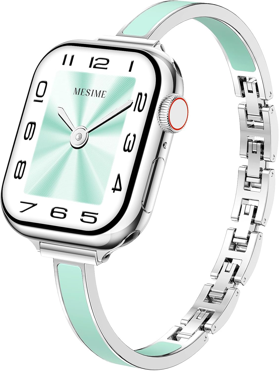 Mesime Slim Dressy Watch Band Compatible with Apple Watch Bands for Women 49mm 46mm 45mm 44mm 42mm 41mm 40mm 38mm, Jewelry Bracelet Metal Designer Fancy Strap for iWatch Ultra 3/2/1 Series 11/10/9/8/7/6/5/4/SE/3/2/1