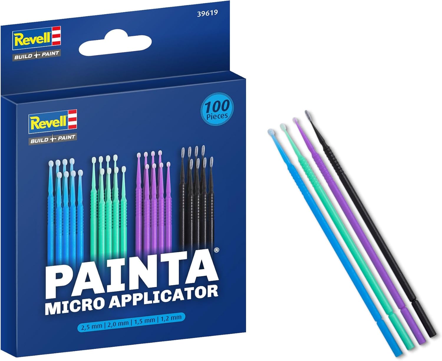 German Level Micro Applicators 4 Sizes (100 Total) Hobby Tools 39619