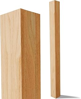 CroBlissful Stair Post Modern Solid Wood Blank Square Newel Post for Stairs Remodeling(Red Oak Color,3 x 3 x 48 Inch,1 Pcs)