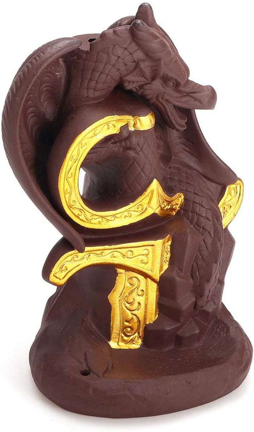 Incense Holder，Holder Coil Burner，Incense Stick Holder,Incense Burner ，Holder Burner，Incense Holder， Incense Holders Ceramic Dragon Backflow Incense Burner Office Home Decoration Censers Smoke Waterfa