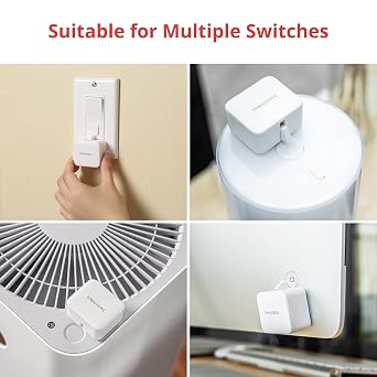 SwitchBot Bot 3Pack with Hub Mini & SwitchBot Smart Switch Button Pusher(White)