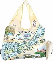 Vista 8 de Xplorer Maps Bolsa con asas – Bolsa de compras reutilizable para comestibles, plegable y lavable de nailon, resistente y compacta