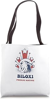 Biloxi Proud Native Indian Retro Eagle With Stars Tote Bag