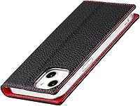 Vista 39 de iCoverCase Funda tipo cartera compatible con iPhone 13 Pro Max con ranuras para tarjetas, funda magnética de piel auténtica con bloqueo RFID, Naranja