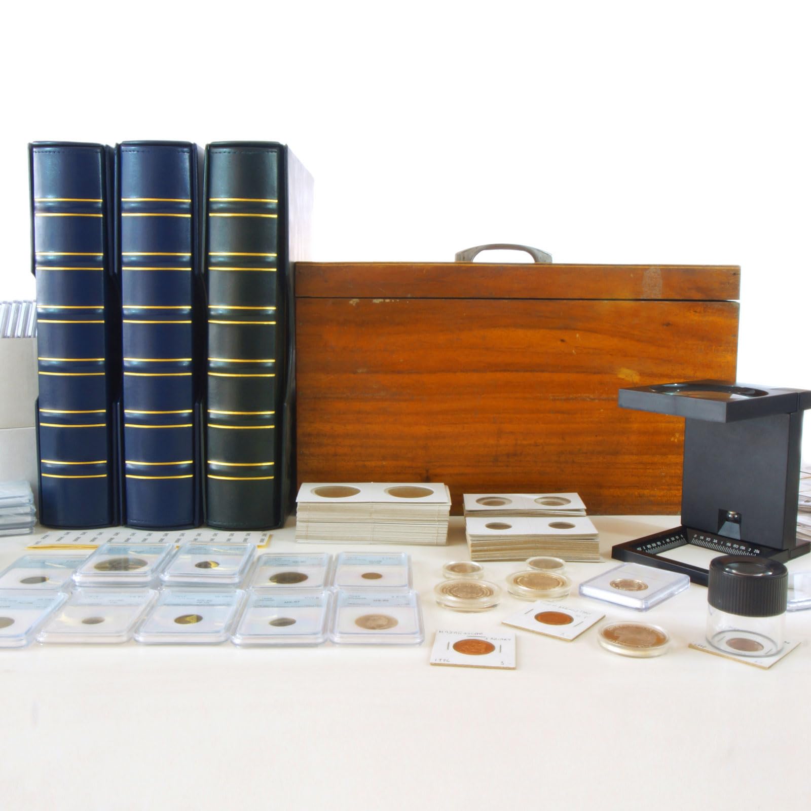 PATIKIL 2x2 Volteos de Monedas, Paquete de 250 Soportes de Cartón de 27.5mm para Colección de Monedas, Blanco